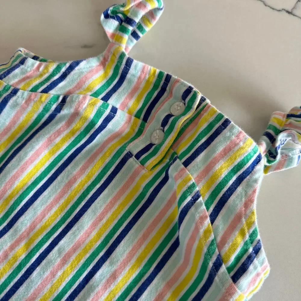 Copper Ley Adventure Wear Rainbow Striped Tank Top - Size 2T - Buttons
